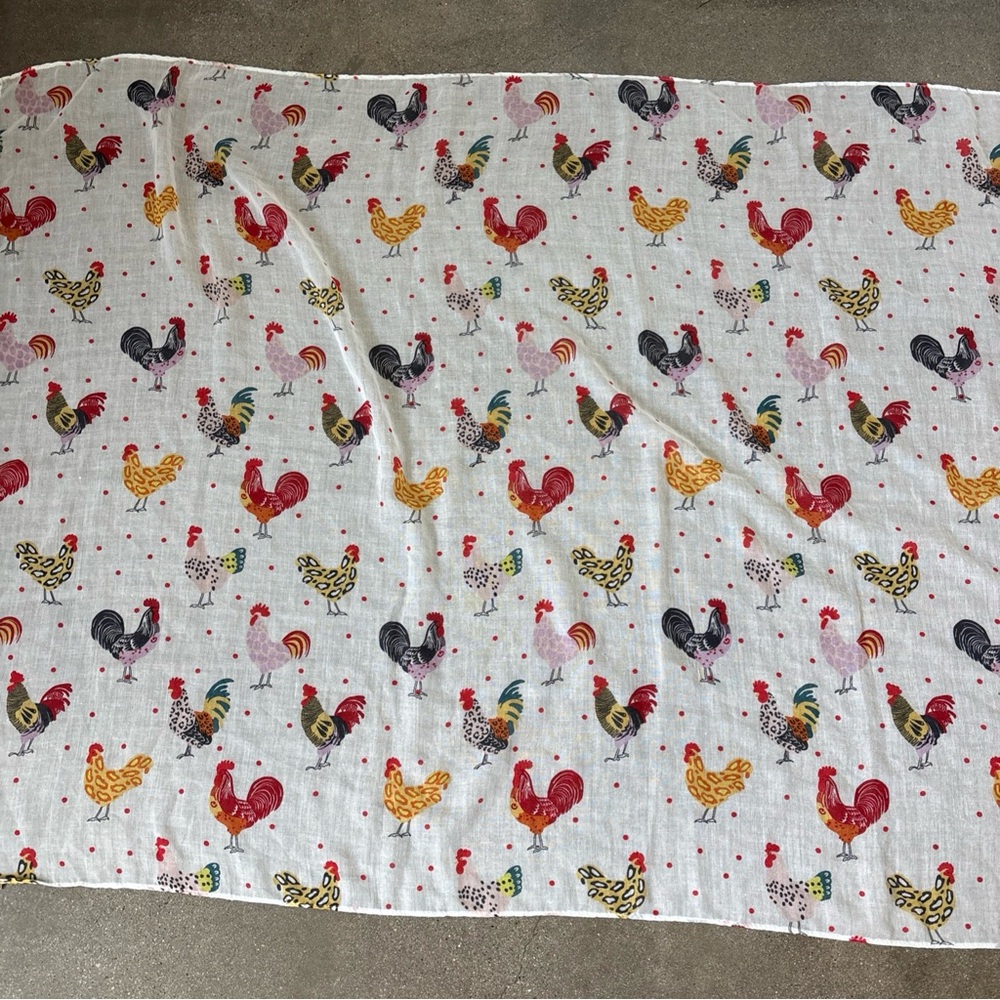 Colorful Rooster Print Scarf - Picture 7 of 12